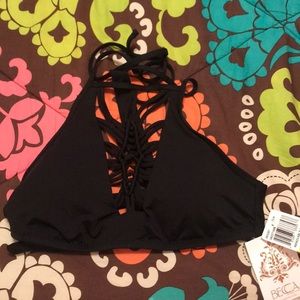 Black bathing suit top